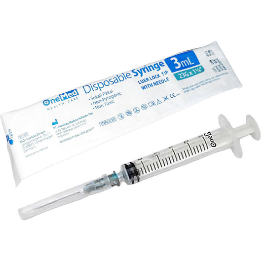 Onemed Disposable Syringe 3ml 3cc 23G /1