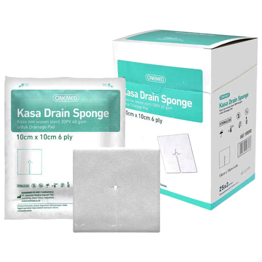 Onemed Kasa Drain Sponge 10cm x 10cm 6ply 2pcs /25