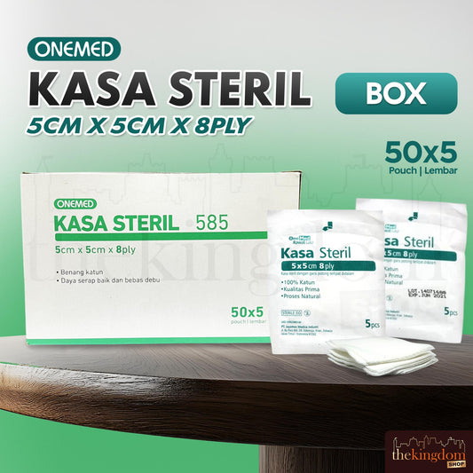 Onemed Sterile Gauze 585 5x5cm 8ply 5pcs /50