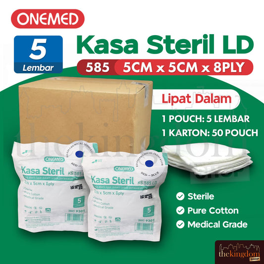 Onemed Kasa Steril LD 585 5x5cm 8ply 5pcs /50