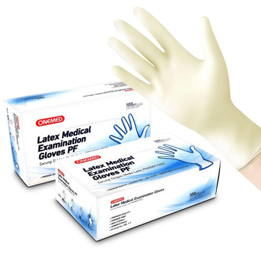 Onemed Latex Gloves PF (Powder Free) /100