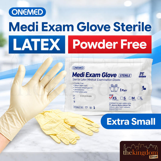 Onemed Medi Exam Glove Latex Sterile PF Powder Free