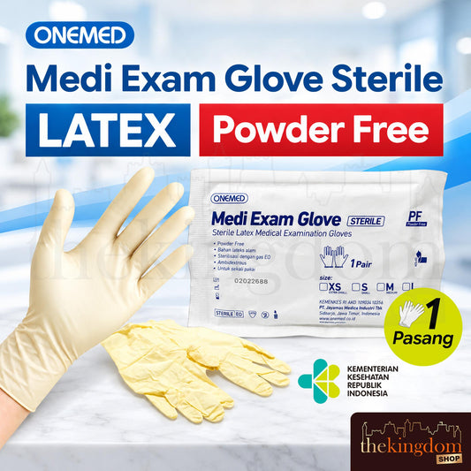 Onemed Medi Exam Glove Latex Sterile PF Powder Free
