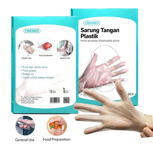 Onemed Plastic Gloves 100 pcs