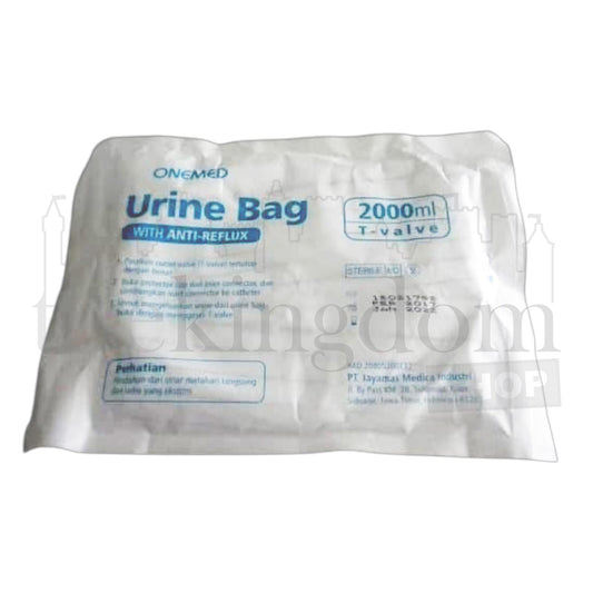 Onemed Urine Bag Steril T-Valve 2000ml KARTON Isi 50