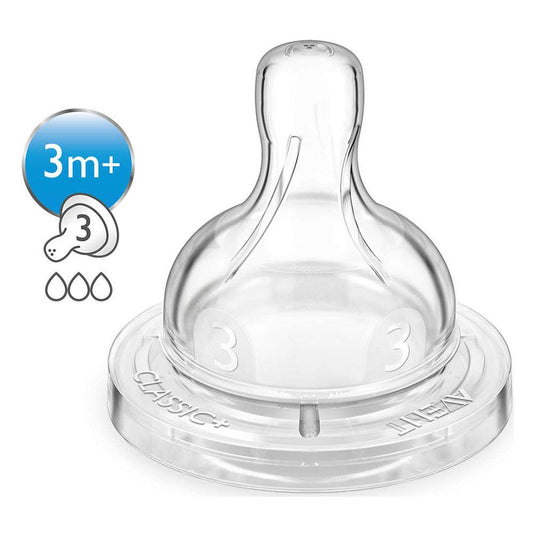 Philips Avent SCF633/27 Dot Classic Teat Med Flow 3 H 2pc Airflex