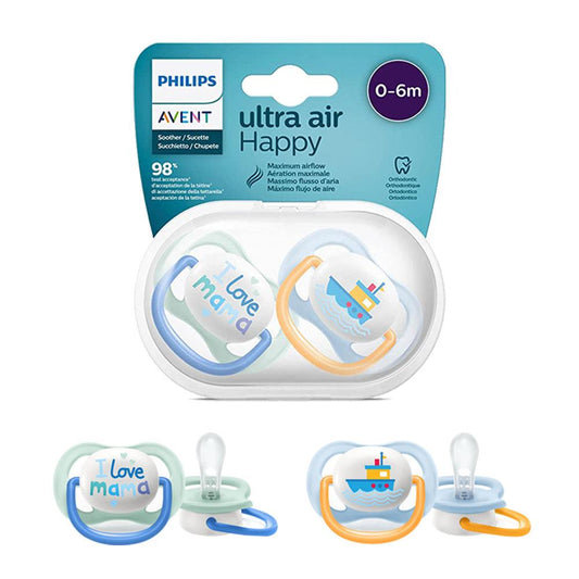 Philips Avent SCF080/01 Soother Ultra Air Happy 0-6m Boy