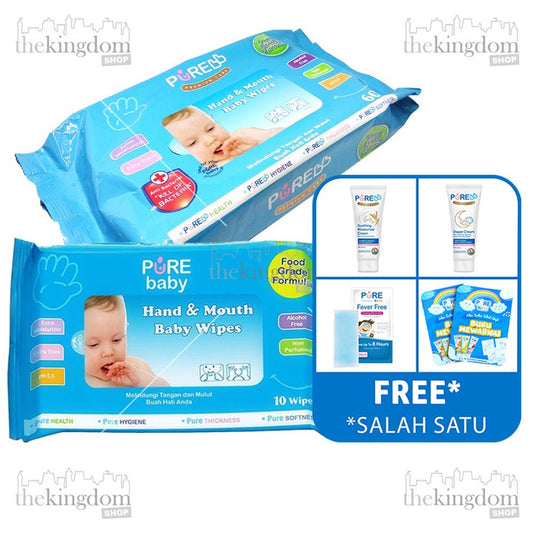 PureBB Hand & Mouth Baby Wipes Blue Aloe Vera /60