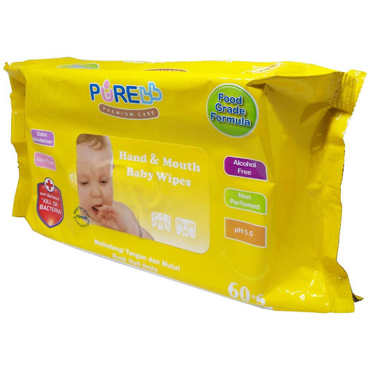 PureBB Hand & Mouth Baby Wipes Orange Chamomile /60