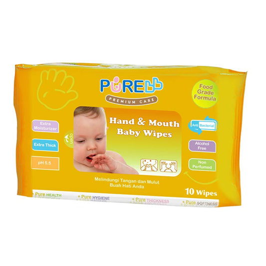 PureBB Hand & Mouth Baby Wipes Orange Chamomile /10