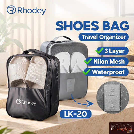 Rhodey LK-20 3-Layer Travel Organizer Shoes Bag Nylon Mesh