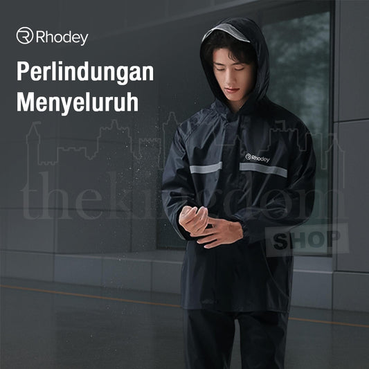 Rhodey T1 Pole Hoodie Visor Raincoat Waterproof Large Black