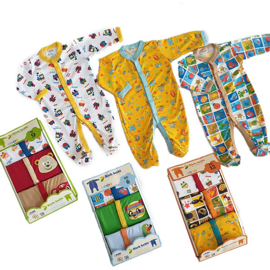 Rich Beibi Sleepsuit Tagless Rickle Free-Necks For Boy 