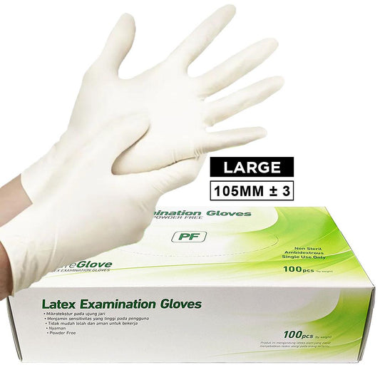 SafeGlove Latex PF (Powder Free) White /100