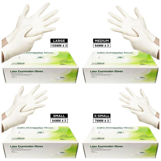 SafeGlove Latex PF (Powder Free) White /100