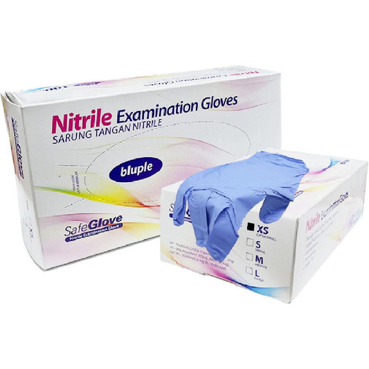 SafeGlove Nitrile PF (Powder Free) Bluple /100