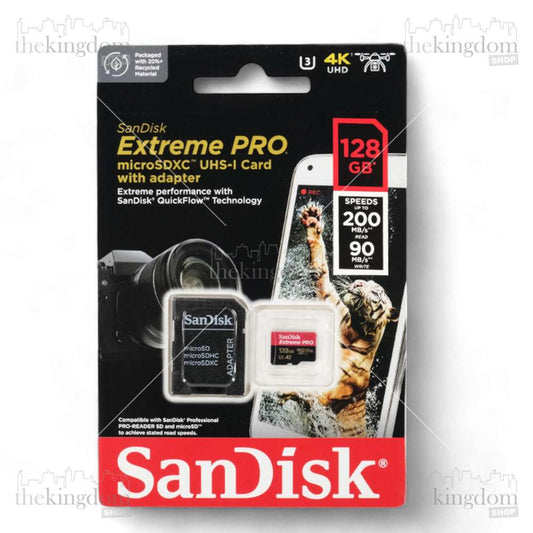 SanDisk Extreme PRO microSDXC UHS-I A2 V30 200MB/s with Adapter 128GB