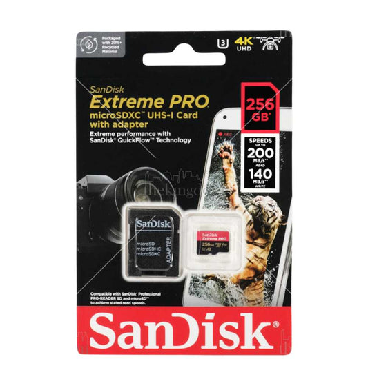 SanDisk Extreme PRO microSDXC UHS-I A2 V30 200MB/sw/ Adapter 256GB