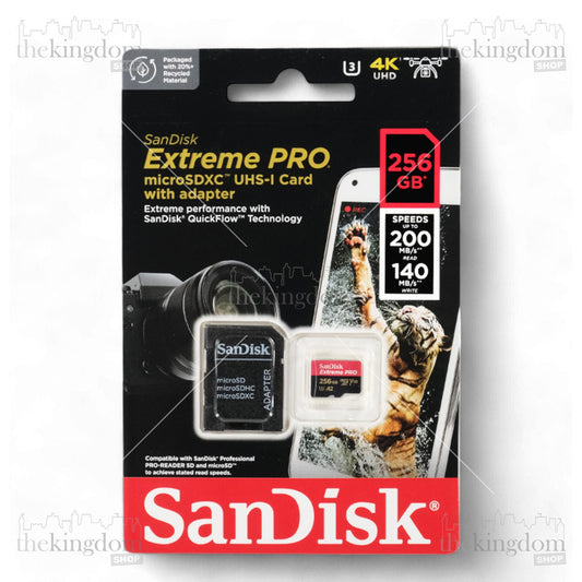 SanDisk Extreme PRO SDXC/HC UHS-I Card U3 V30 200MB/s 256GB