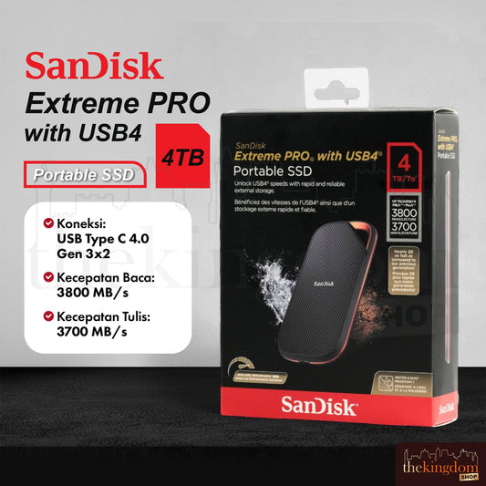 SanDisk Extreme PRO Portable SSD 3800MB/s USB-C 4.0 Gen 3x2 4TB