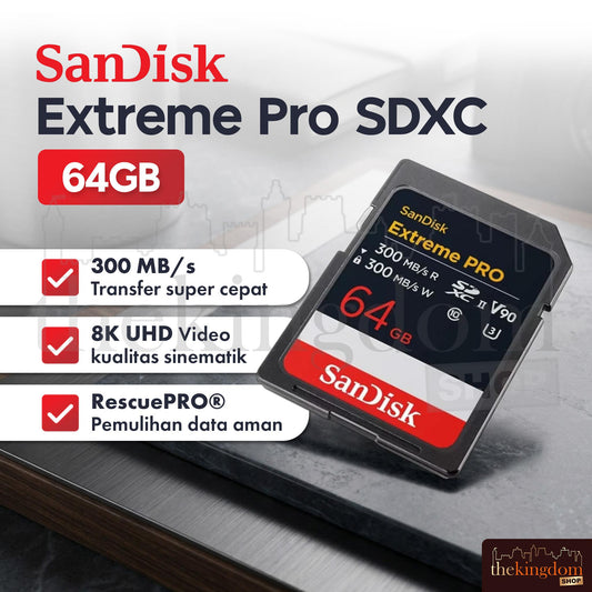 SanDisk Extreme Pro SDXC UHS-II Card U3 Class 10 300MB/s