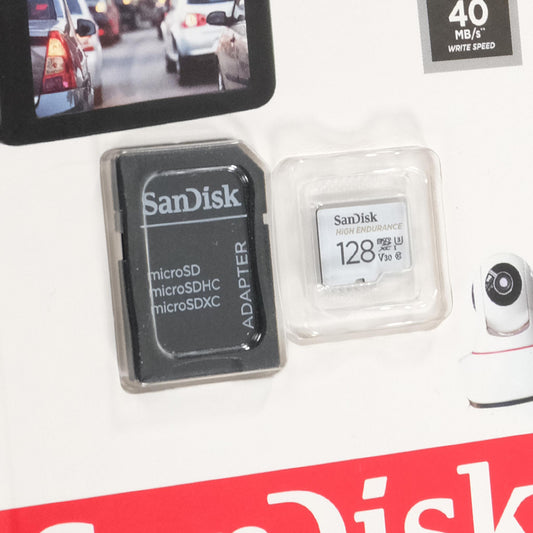 SanDisk High Endurance microSD UHS-I Class 10 U3 100MB/s with Adapter 128GB