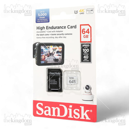 SanDisk High Endurance microSD UHS-I Class 10 U3 100MB/s with Adapter 64GB