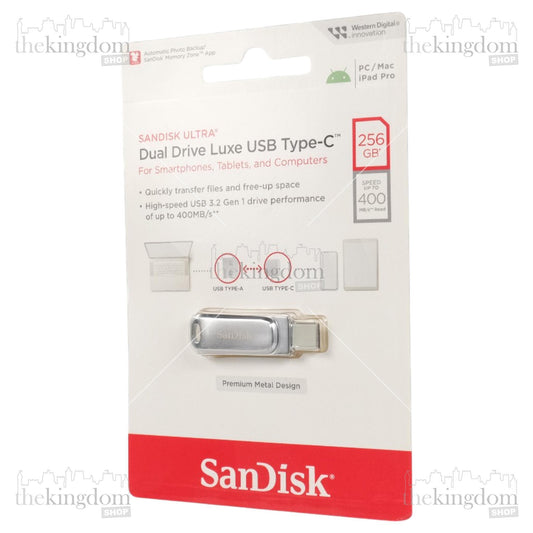 SanDisk Ultra Dual Drive Luxe USB Type C 3.2 Gen 1 256GB