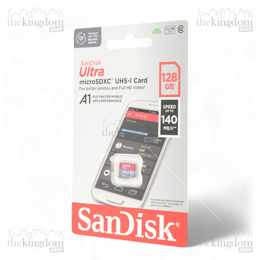 SanDisk Ultra microSDXC Card UHS-I Class 10 A1 140MB/s 128GB