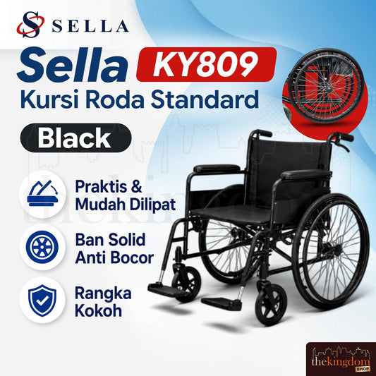 Sella KY809 Kursi Roda Standard Black