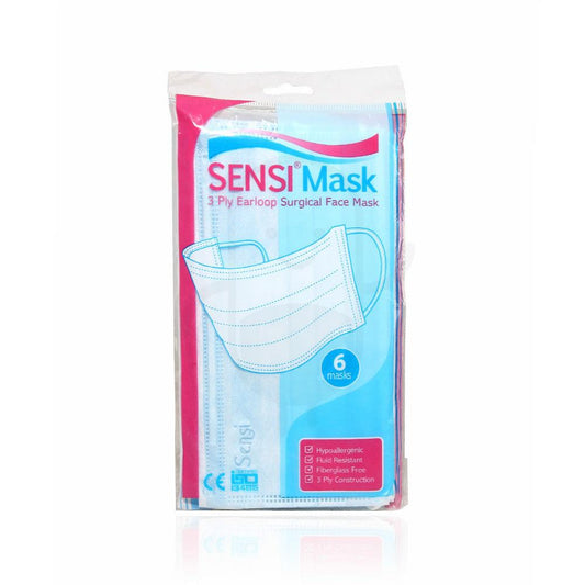 Sensi Mask 3ply Surgical Mask Earloop /6