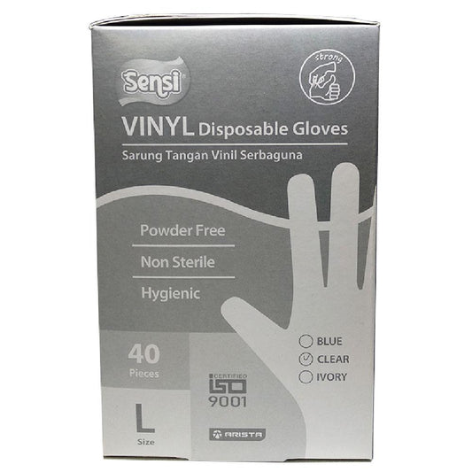 Sensi Vinyl Disposable Gloves PF (Powder Free) /40