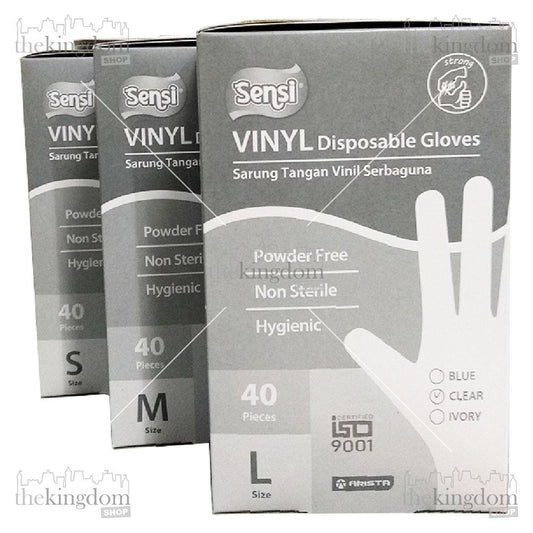 Sensi Vinyl Disposable Gloves PF (Powder Free) /40