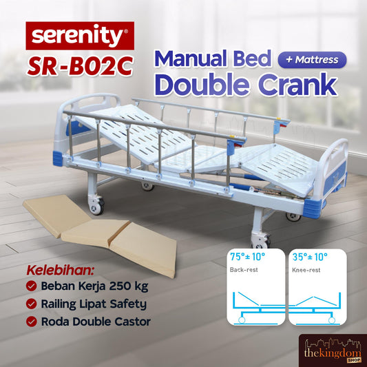 Serenity SR-B02C Manual Bed Double Crank + Mattress