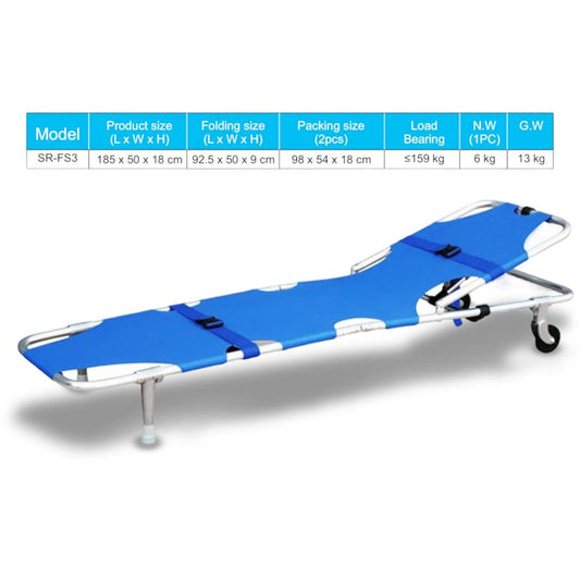 Serenity SR-FS3 Folding Stretcher with Wheels