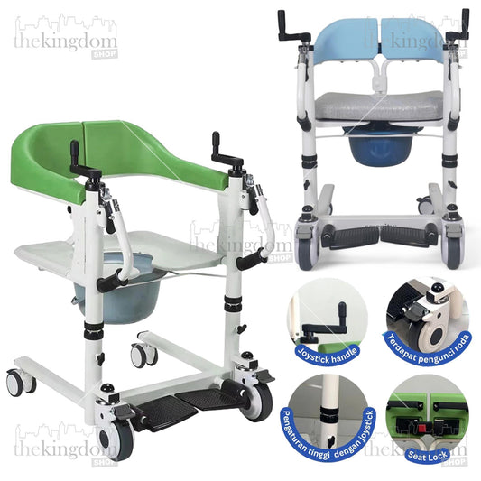 Serenity TC-802 Transfer Chair &amp; Commode Green