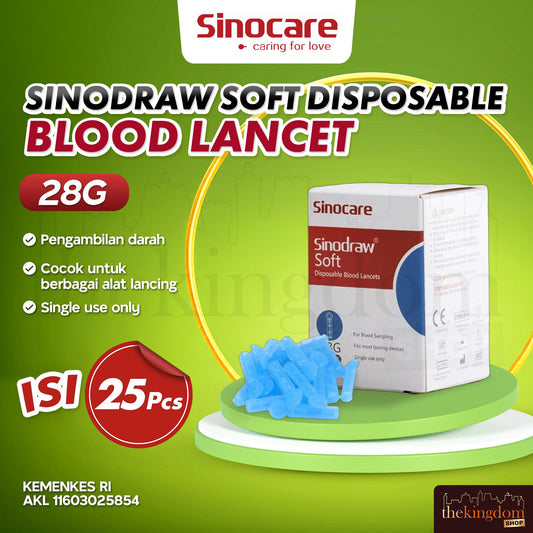 Sinocare Sinodraw Soft Disposable Blood Lancet 28G /25