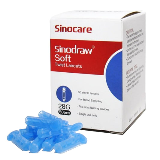 Sinocare Sinodraw Soft Disposable Blood Lancet 28G /50