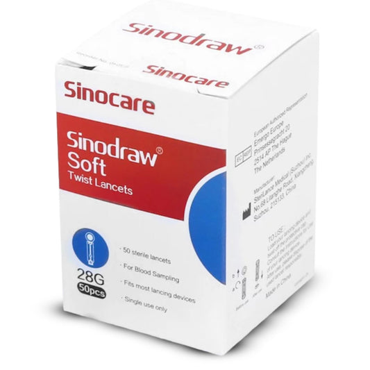 Sinocare Sinodraw Soft Disposable Blood Lancet 28G /50