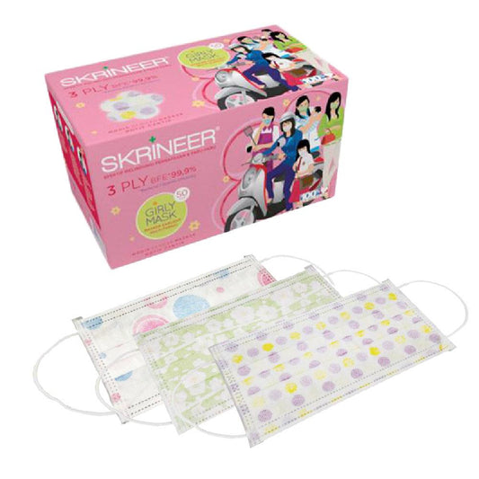 Skrineer Girly Mask 3ply Earloop Motif /50