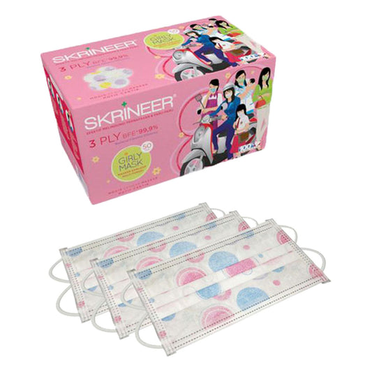 Skrineer Girly Mask 3ply Earloop Motif /50