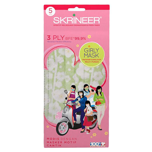 Skrineer Girly Mask 3ply Earloop Motif /5