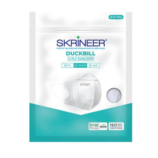 Skrineer Mask Duckbill 4ply Earloop White /7