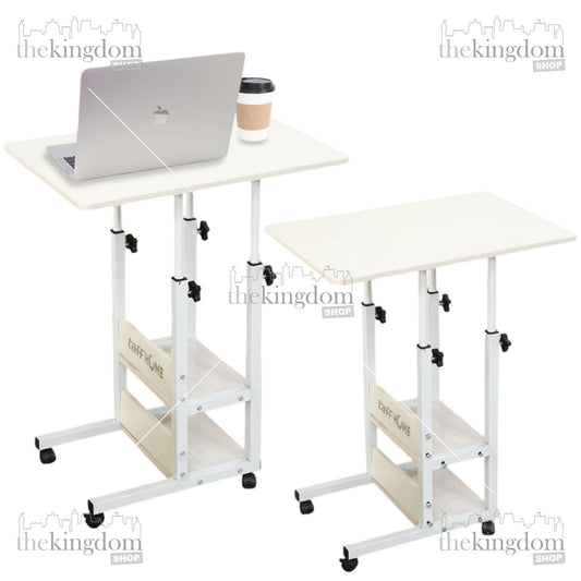 TaffHOME ND03 Adjustable Laptop Table Portable Desk 2 Layer 60x40cm White