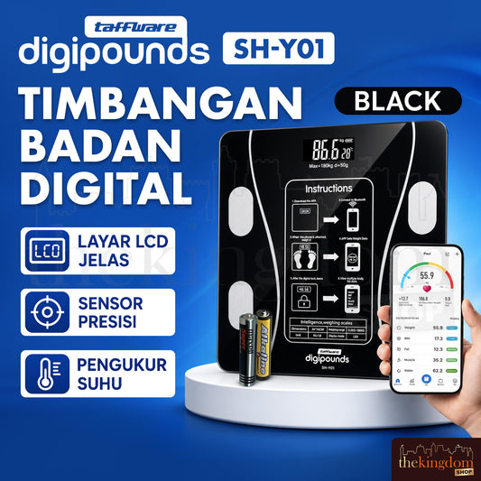 Taffware SH-Y01 Digipounds Digital Scale Bluetooth Black