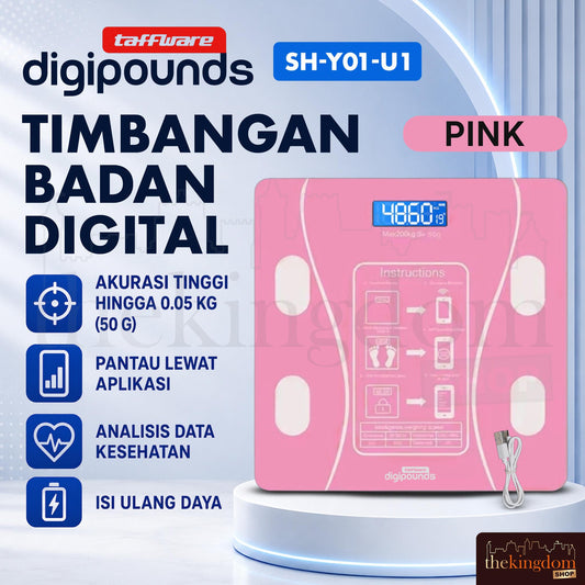 Taffware SH-Y01-U1 Digipounds Digital Scale Pink