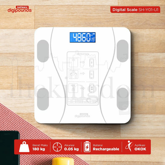 Taffware SH-Y01-U1 Digipounds Digital Scale White