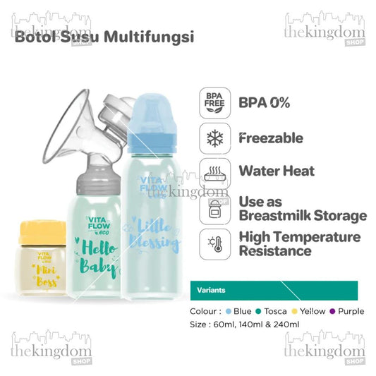 Vitaflow Botol Susu Eco 60ml Mix /3