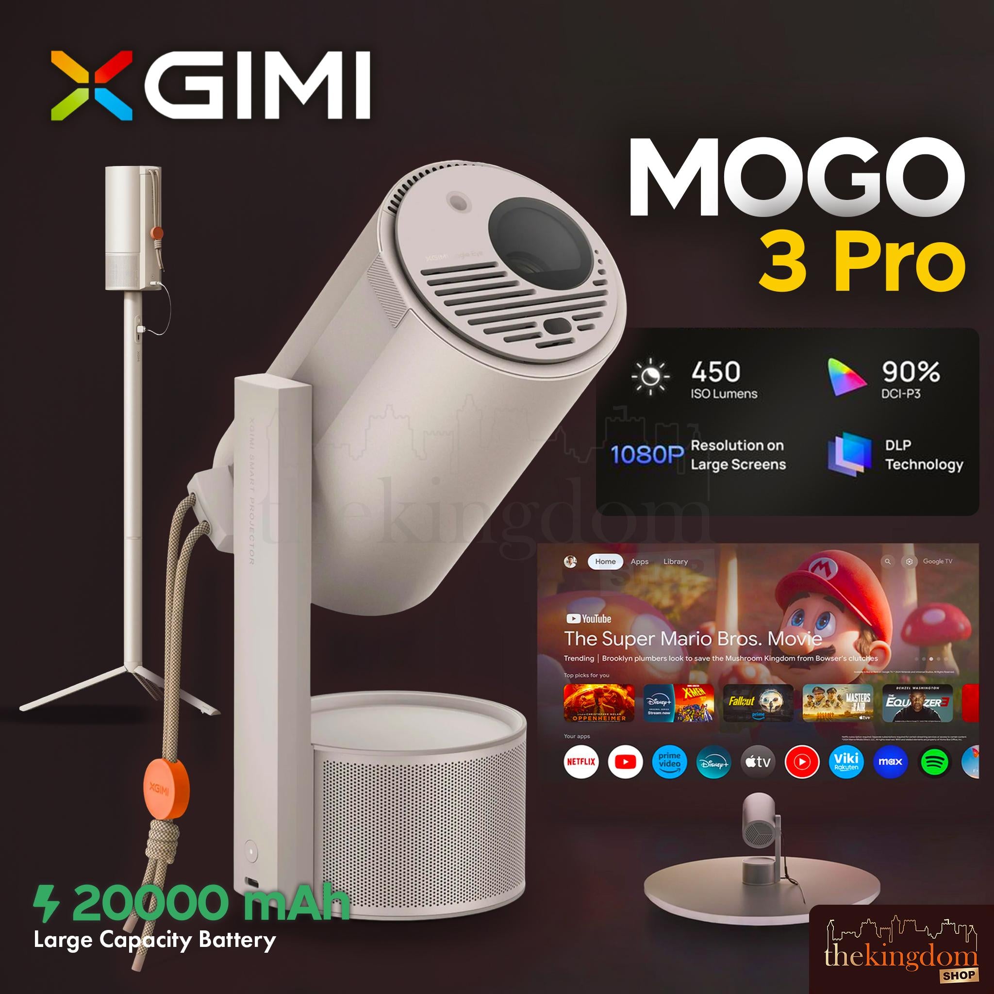 Jual Xgimi MoGo 3 Pro Projector with Powerbase Stand di Toko The